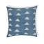 TOV Indigo Triangles Cotton 20" Square Accent Pillow