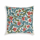 TOV Tulip Embroidered Floral Wool 20" Square Accent Cushion