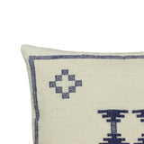 TOV Aztec Cream & Indigo Wool 20 inch Square Accent Cushion