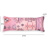 TOV Persia Pink Cotton 27" x 10" Bolster Pillow