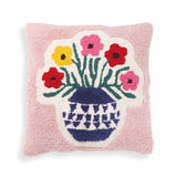 TOV Blossom Tufted Cotton 20" Square Accent Pillow