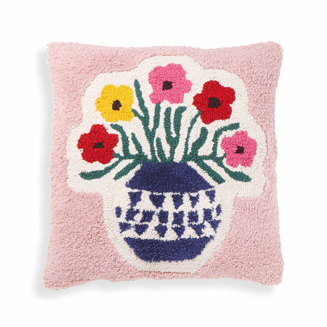 TOV Blossom Tufted Cotton 20" Square Accent Pillow