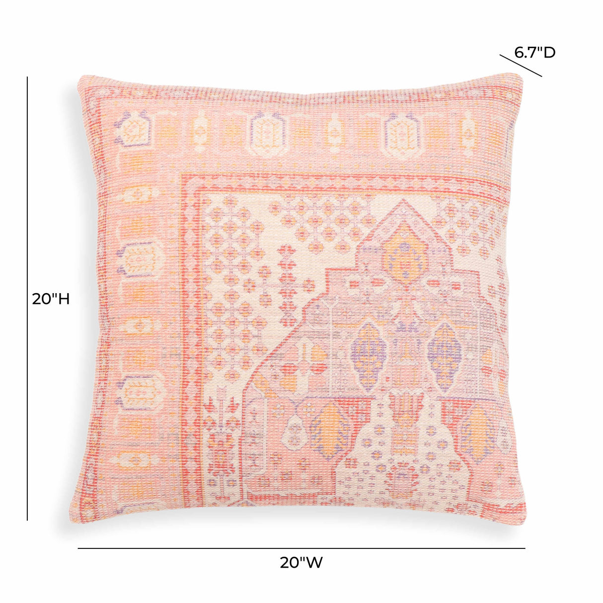 TOV Persia Pink 20" Square Accent Pillow