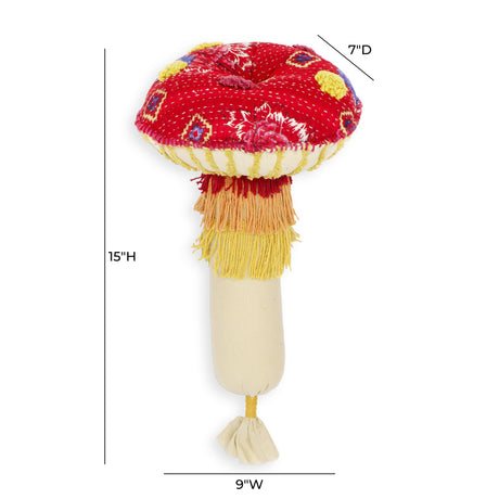 TOV Mushroom Hand Sewn Pillow