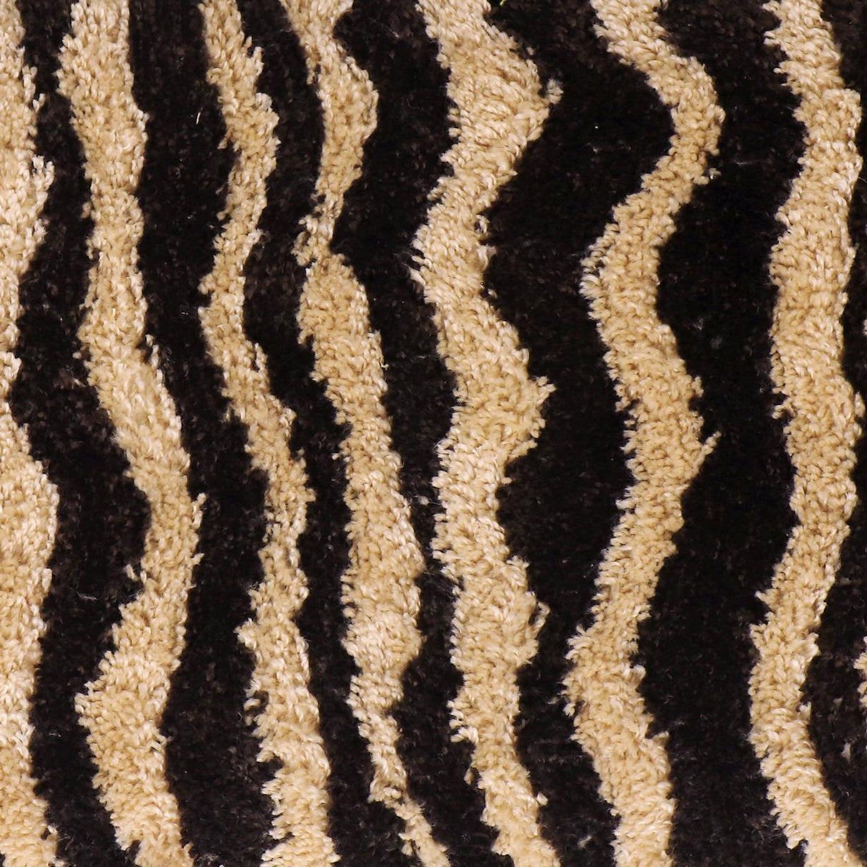 TOV Zebra Brown Striped Tufted Bench