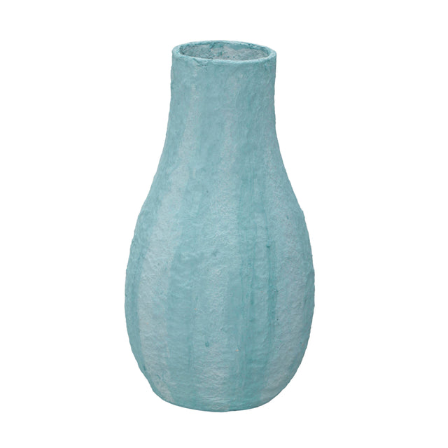 TOV Cotton Mache Vase in Cloudy Blue
