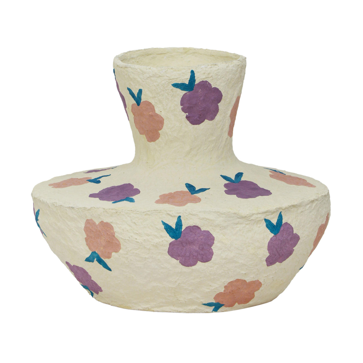 TOV Cotton Mache Vase in Spring Blossoms