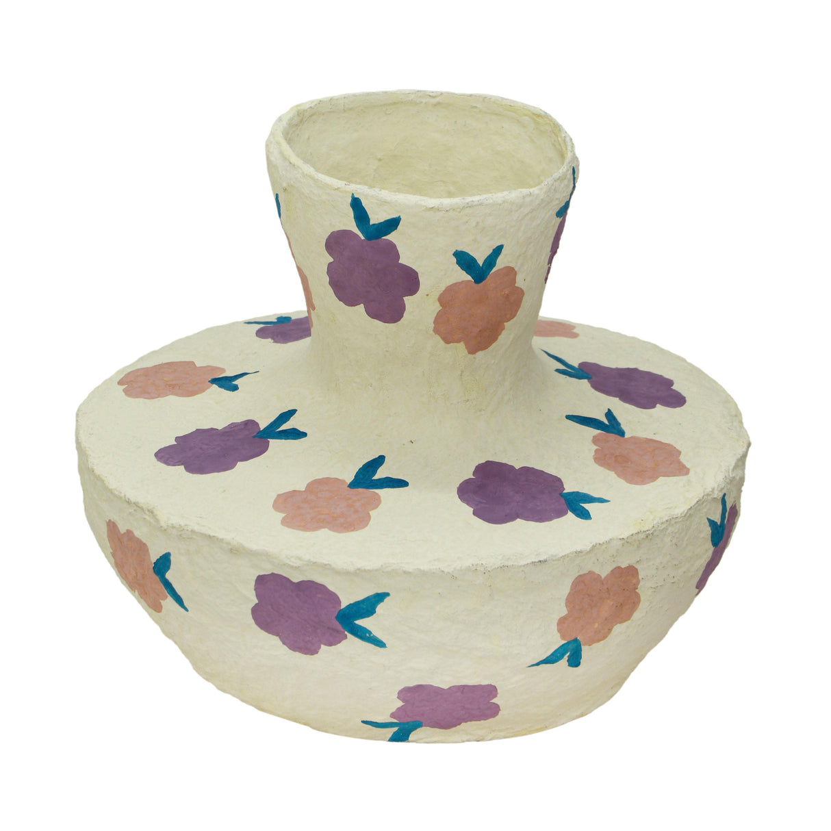 TOV Cotton Mache Vase in Spring Blossoms
