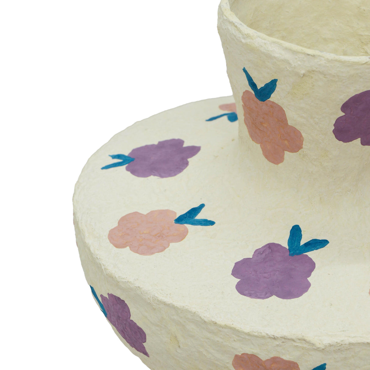 TOV Cotton Mache Vase in Spring Blossoms