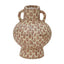 TOV Cotton Mache Vase in Peach Paisley