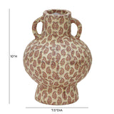 TOV Cotton Mache Vase in Peach Paisley