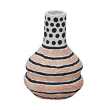 TOV Cotton Mache Vase in Modernist Print