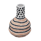 TOV Cotton Mache Vase in Modernist Print