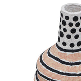 TOV Cotton Mache Vase in Modernist Print