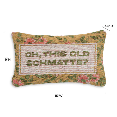 TOV Oh, This Old Schmatte Jacquard Cotton Pillow