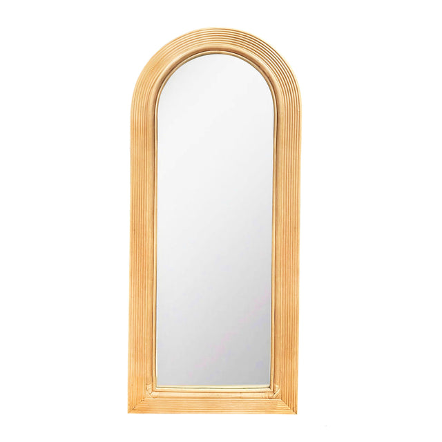 TOV Tanya Natural Rattan 70" Floor Mirror