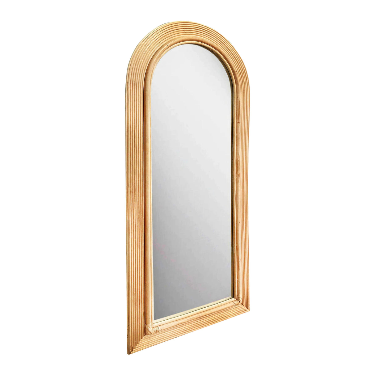 TOV Tanya Natural Rattan 70" Floor Mirror