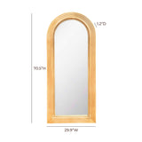 TOV Tanya Natural Rattan 70" Floor Mirror