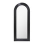 TOV Tanya Black Rattan 70" Floor Mirror