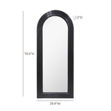 TOV Tanya Black Rattan 70" Floor Mirror