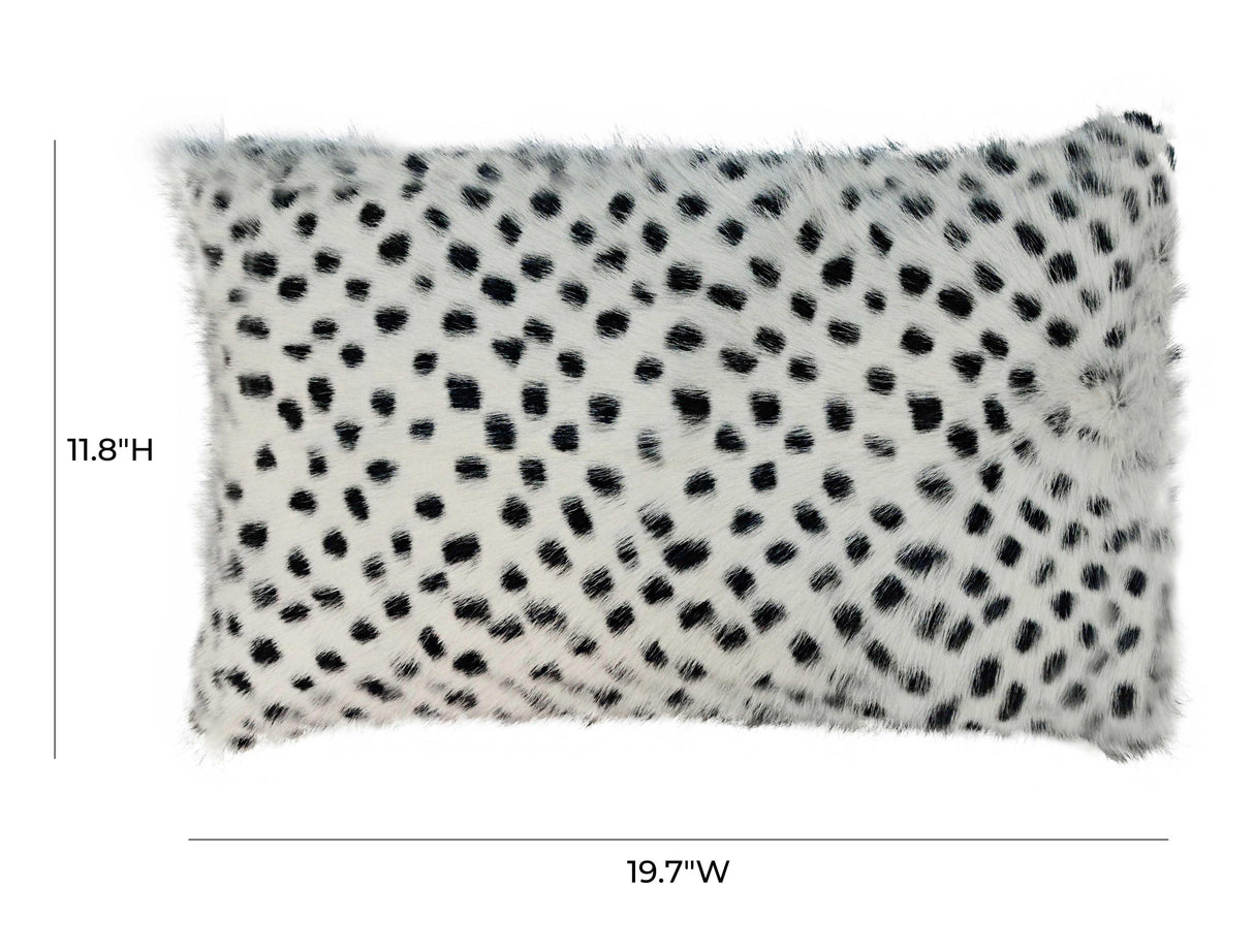 TOV Genuine Goatskin 12x20 Inch Pillow