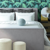 TOV Boba 9 Inch Sea Blue Velvet Pillow