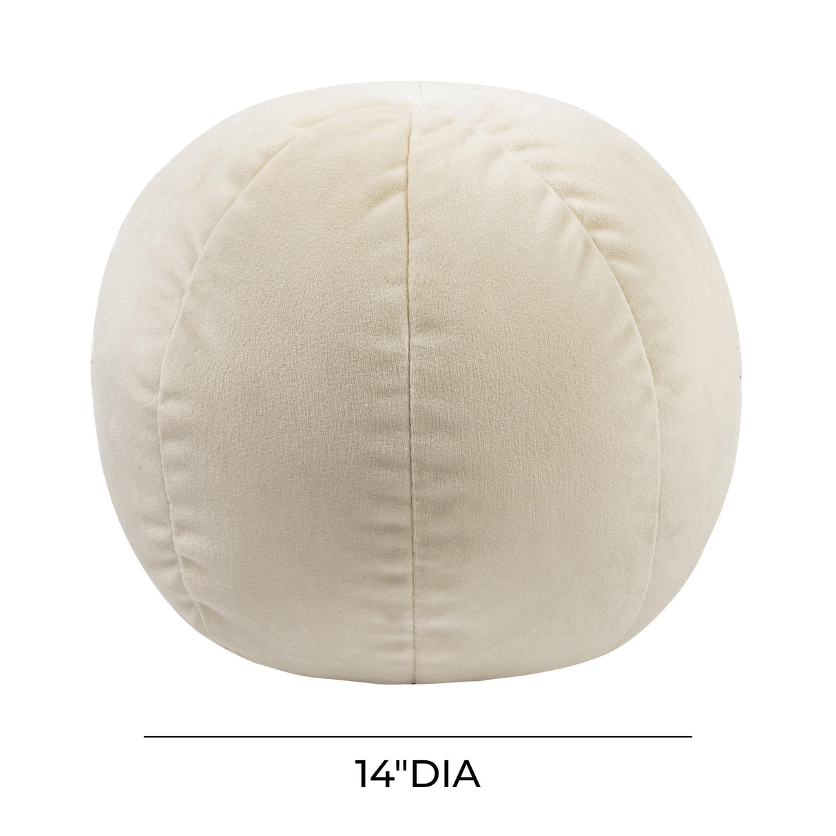 TOV Boba 14 Inch Cream Velvet Pillow