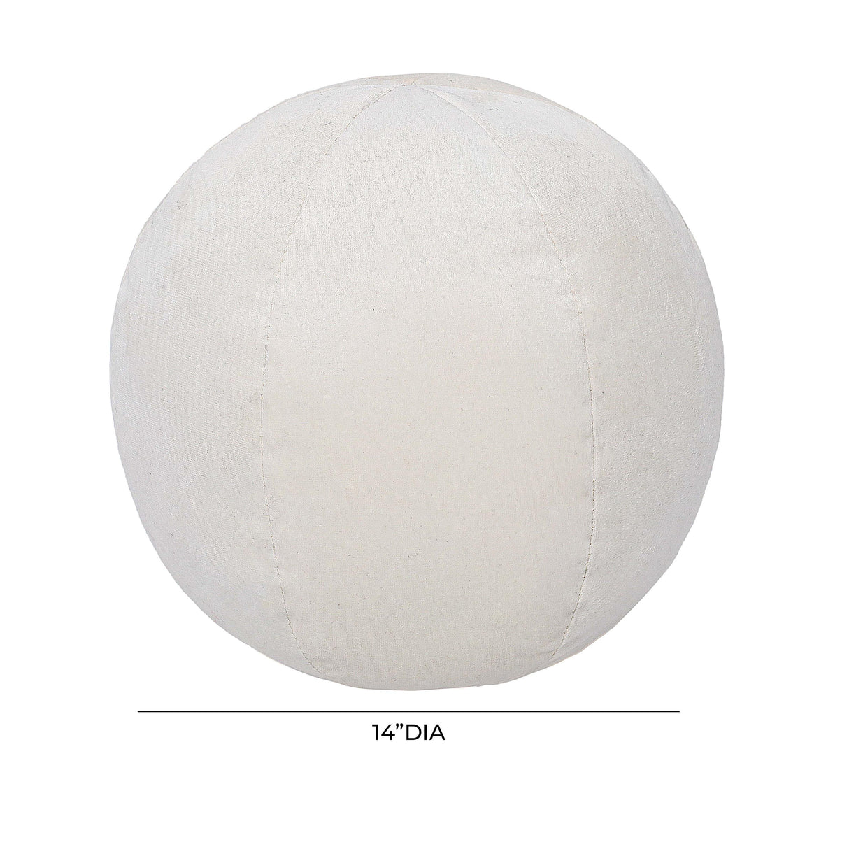 TOV Boba 14 Inch Cream Velvet Pillow