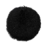 TOV New Zealand Black Sheepskin 16 Inch Round Pillow