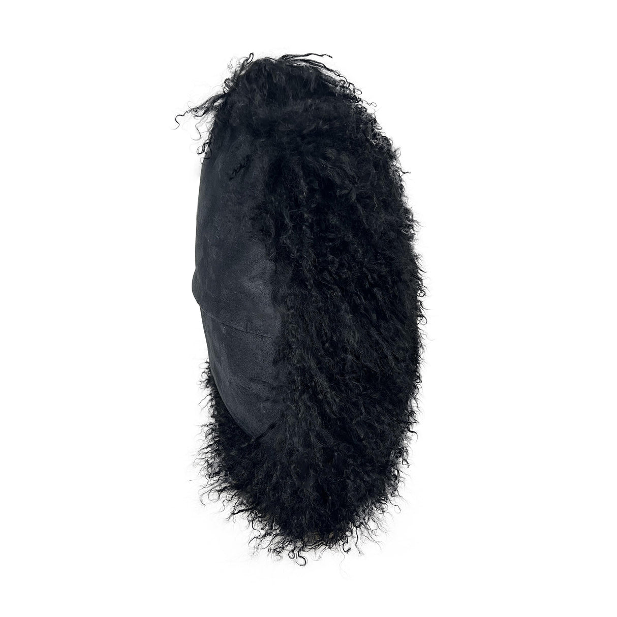 TOV New Zealand Black Sheepskin 16 Inch Round Pillow