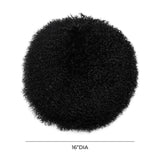 TOV New Zealand Black Sheepskin 16 Inch Round Pillow