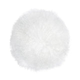 TOV New Zealand White Sheepskin 16 Inch Round Pillow