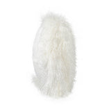TOV New Zealand White Sheepskin 16 Inch Round Pillow
