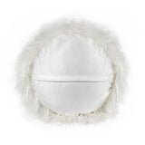 TOV New Zealand White Sheepskin 16 Inch Round Pillow