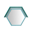 TOV Lally Aqua Velvet Prism Wall Mirror