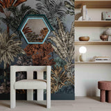 TOV Lally Aqua Velvet Prism Wall Mirror
