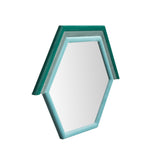 TOV Lally Aqua Velvet Prism Wall Mirror