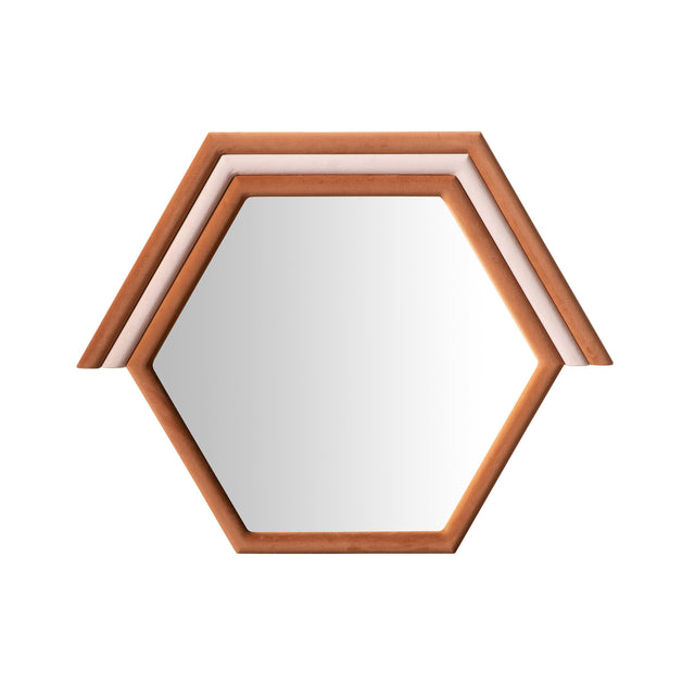 TOV Lally Terracotta Velvet Prism Wall Mirror