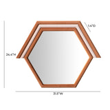 TOV Lally Terracotta Velvet Prism Wall Mirror