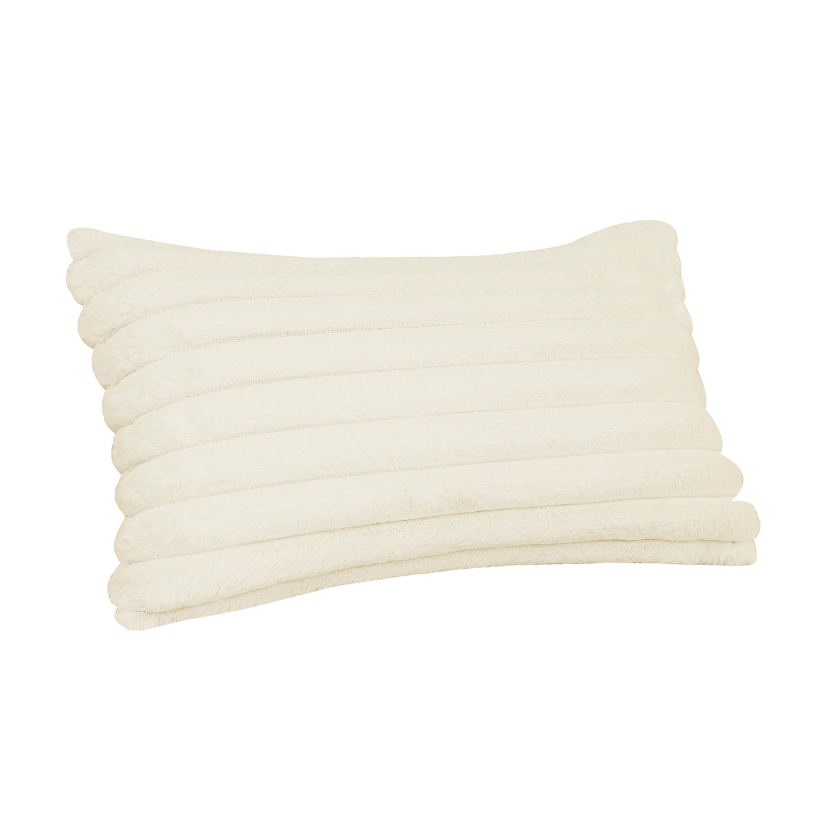 TOV Furry Cream Vegan Fur Rectangular Accent Pillow