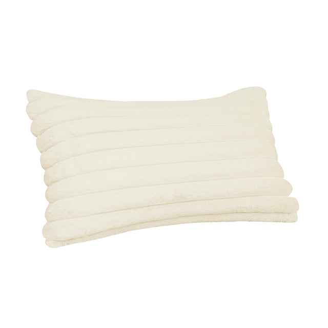 TOV Furry Cream Vegan Fur Rectangular Accent Pillow
