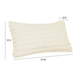 TOV Furry Cream Vegan Fur Rectangular Accent Pillow