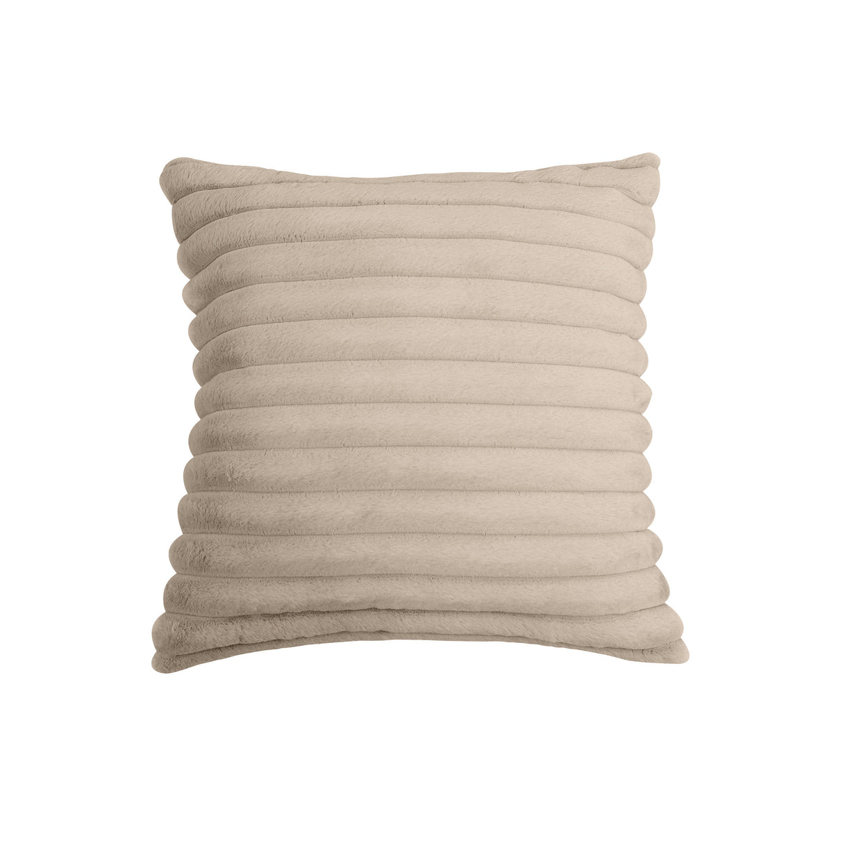 TOV Furry Taupe Vegan Fur Square Accent Pillow