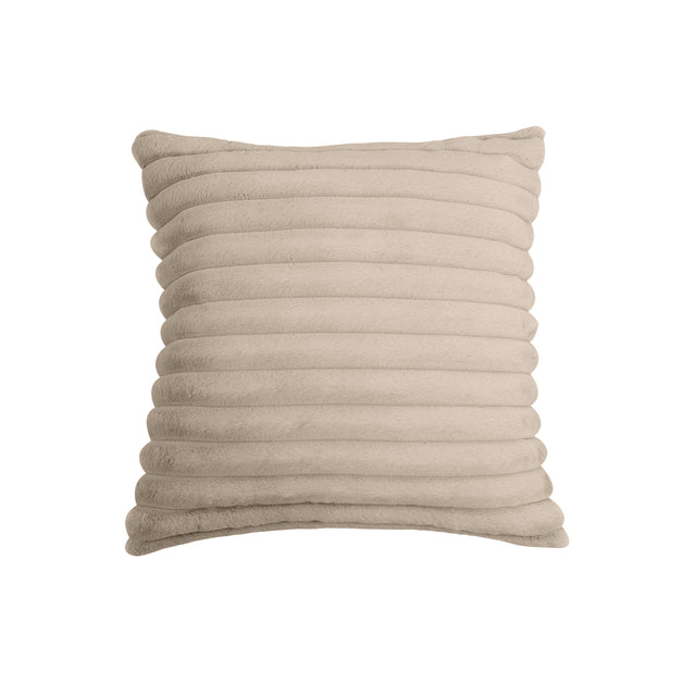 TOV Furry Taupe Vegan Fur Square Accent Pillow