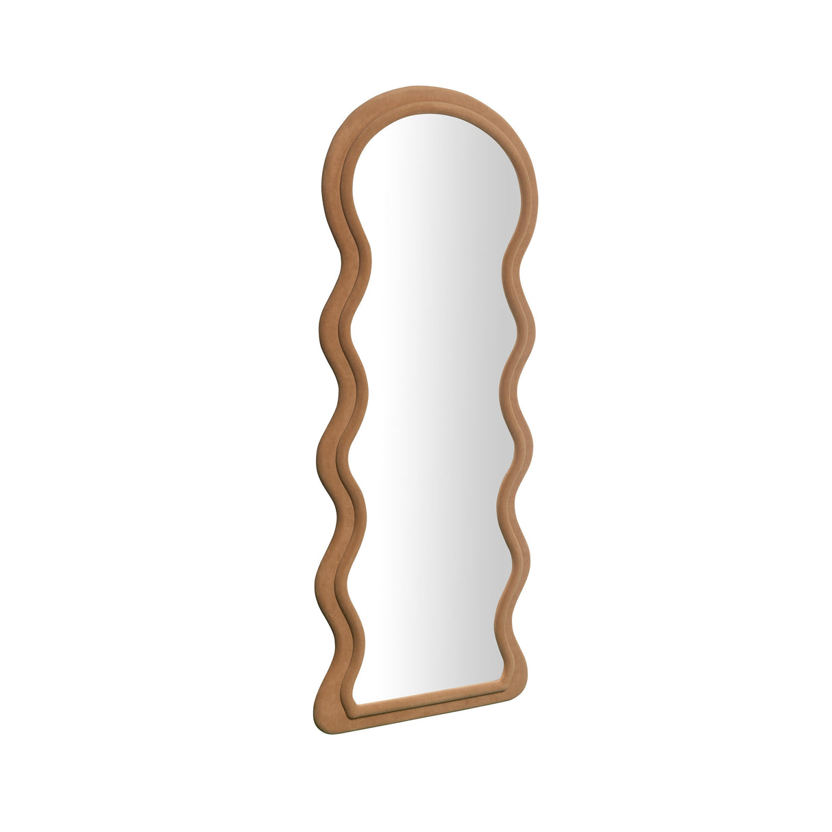 TOV Rhodes Cinnamon Velvet 70" Floor Mirror