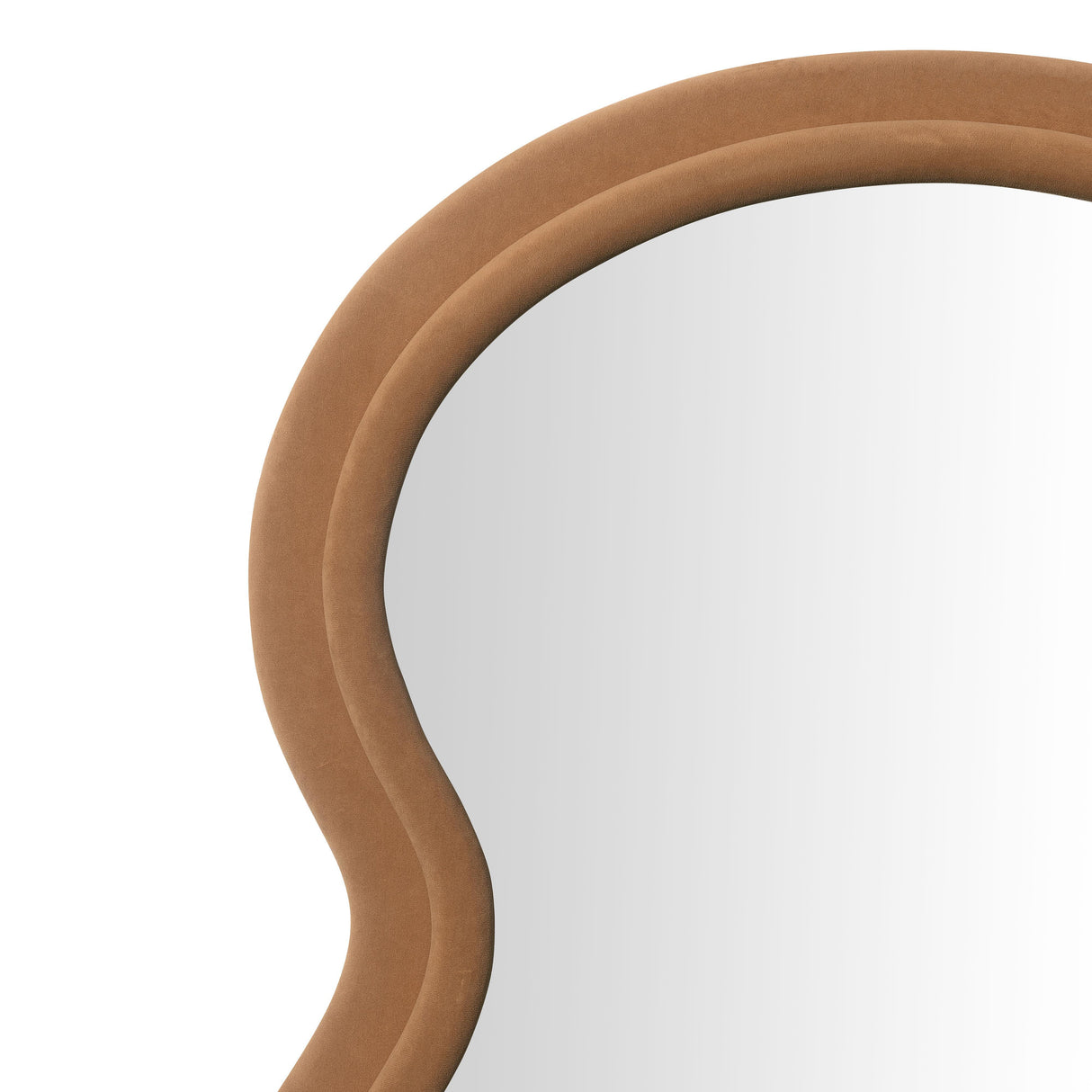 TOV Rhodes Cinnamon Velvet 70" Floor Mirror