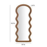 TOV Rhodes Cinnamon Velvet 70" Floor Mirror