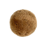 TOV New Zealand Brown Genuine Sheepskin 12" Ball Pillow