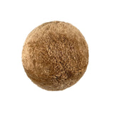 TOV New Zealand Brown Genuine Sheepskin 8" Ball Pillow