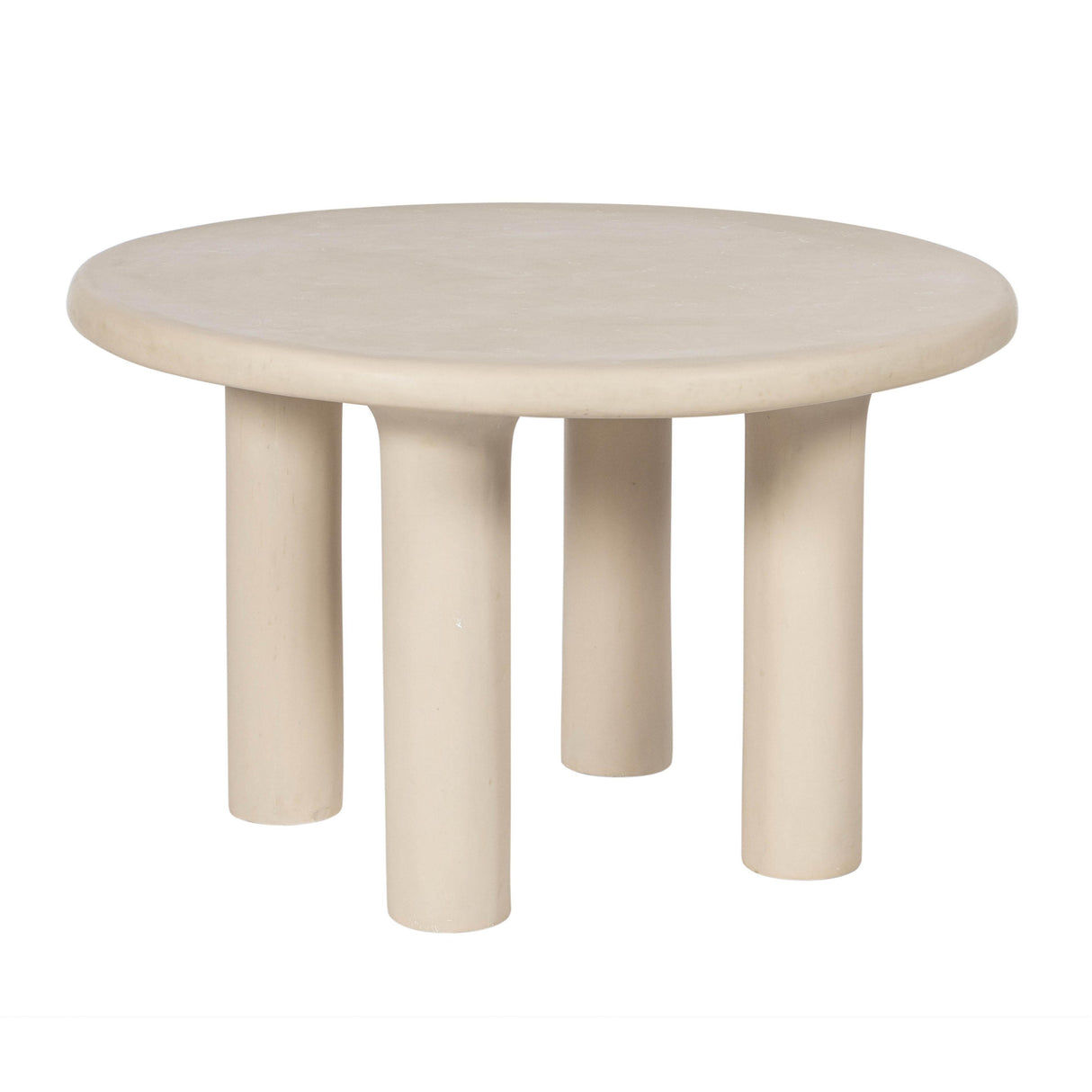 TOV Barbara Cream Textured Indoor / Outdoor 47" Round Dining Table